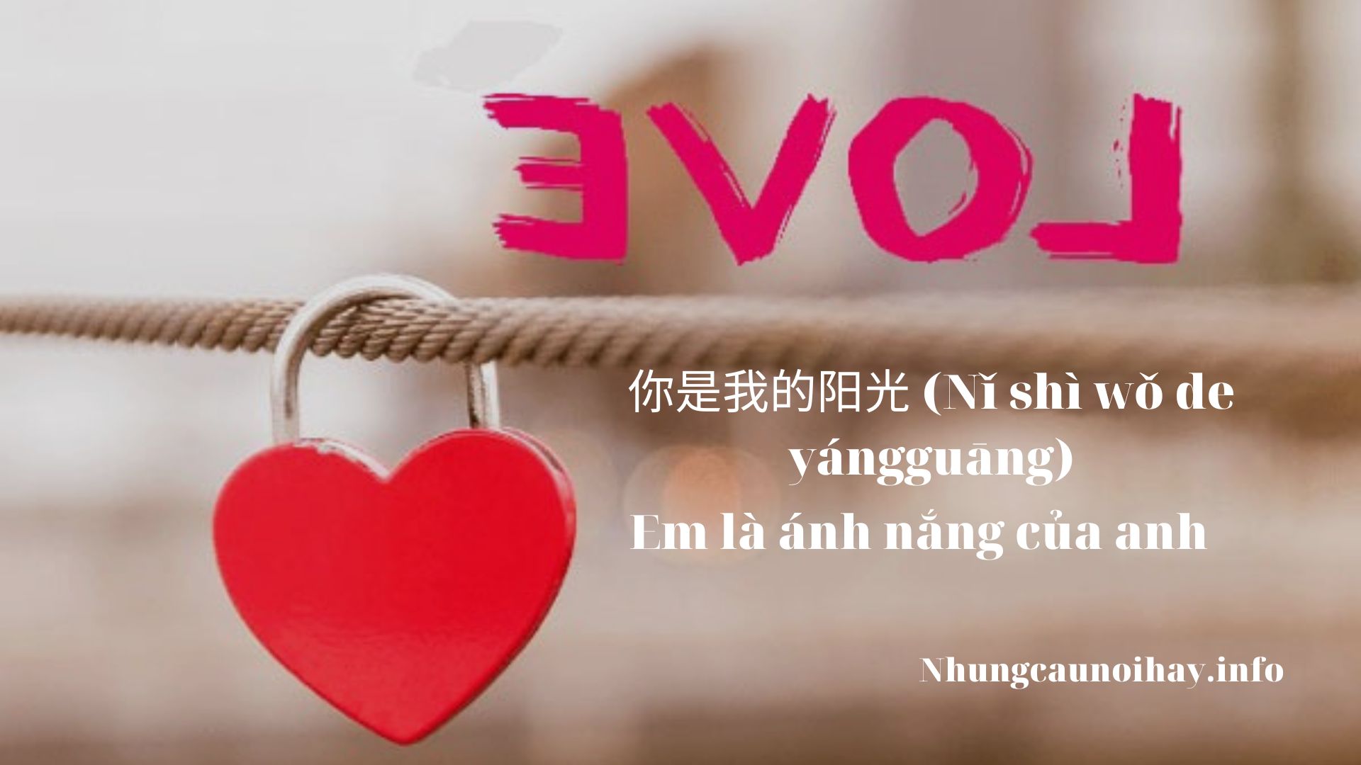 STT tiếng Trung về sự mệt mỏi trong tình yêu