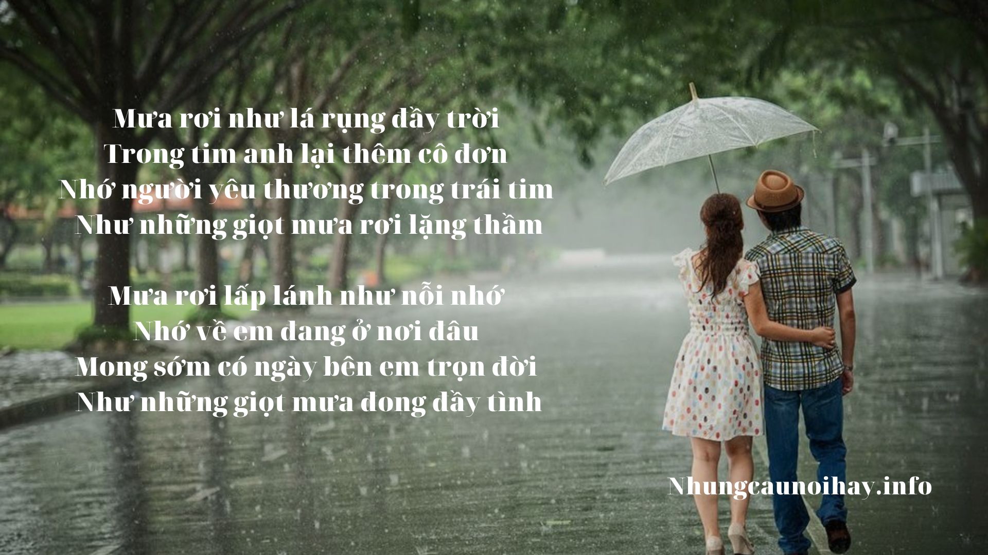 Thơ mưa nhớ người yêu